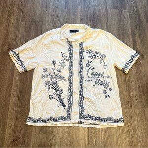 Abercrombie & Fitch White Linen Blend Shirt